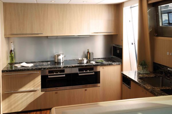 Luxury Power Yacht - 97' Princess 95MY - The luxury interior design wooden decoration and luxury design - the kitchen design 