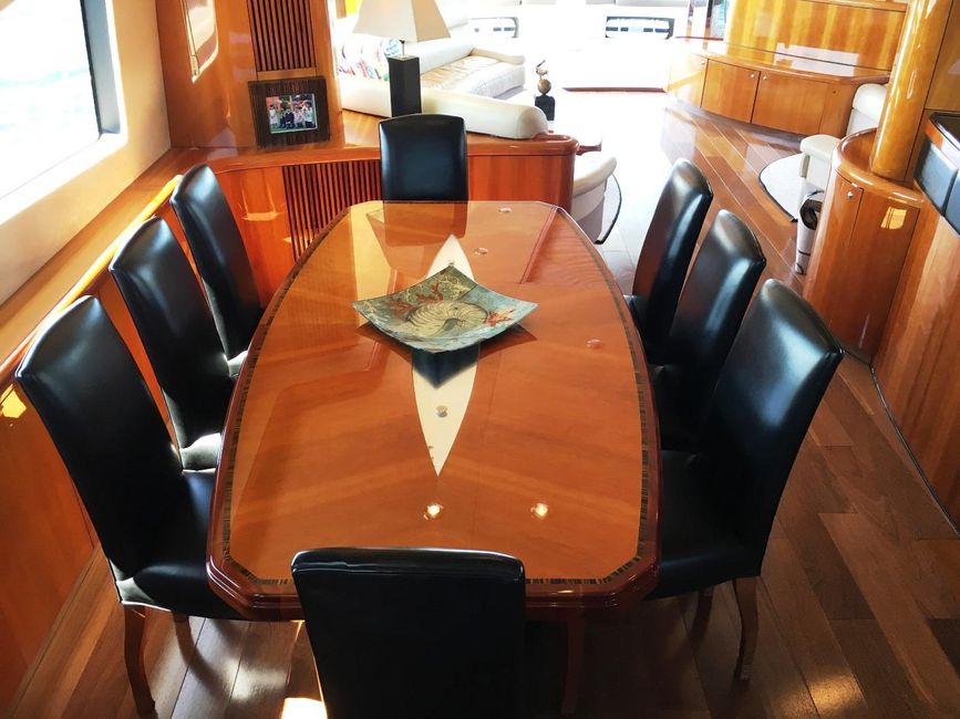 Sunseeker 82 Yacht Dining Table