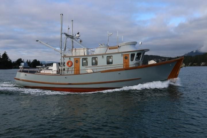 1980 Custom Bill Garden Design Trawler Power Boat For Sale 
