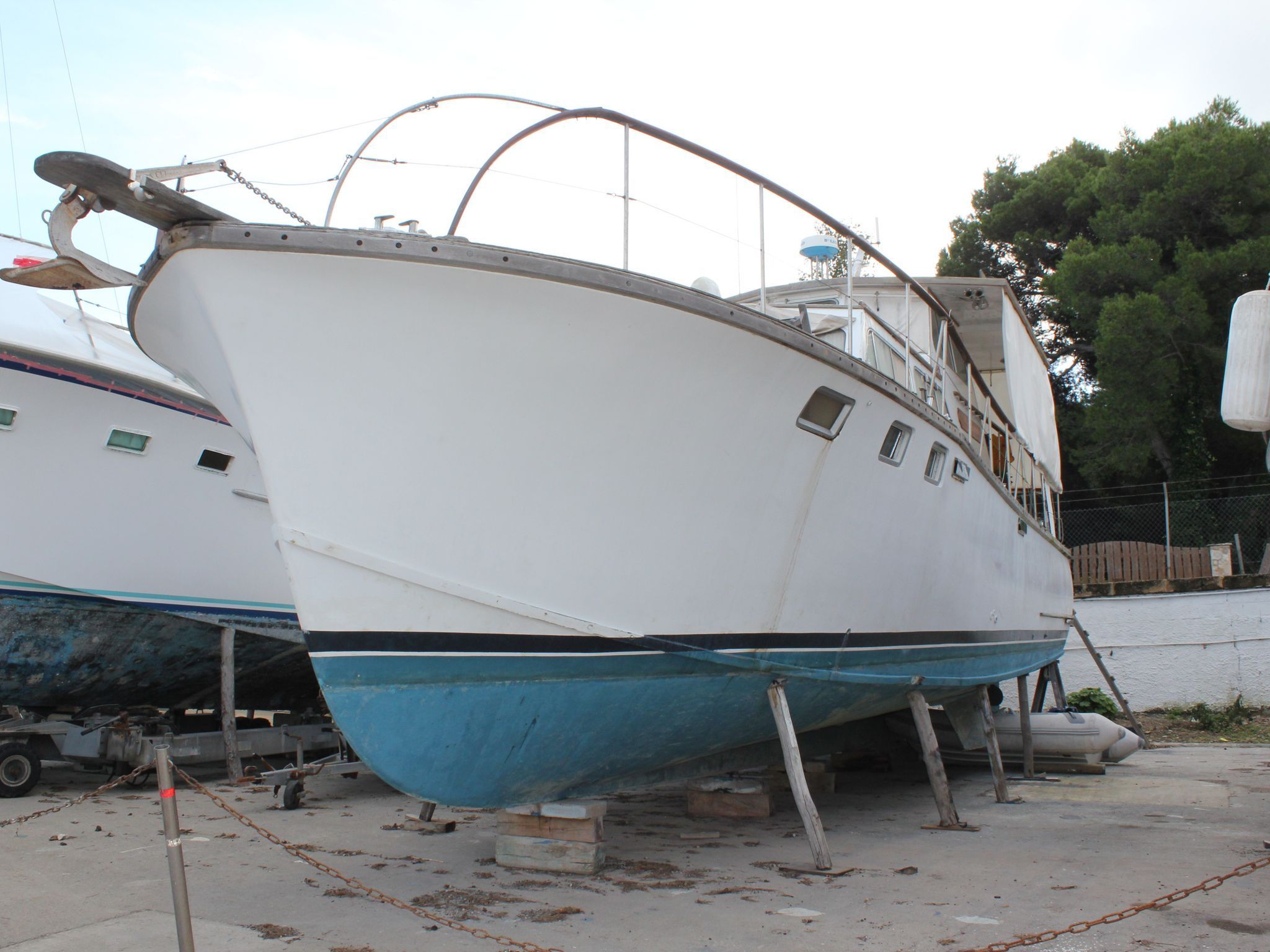 converted trawler yachts for sale