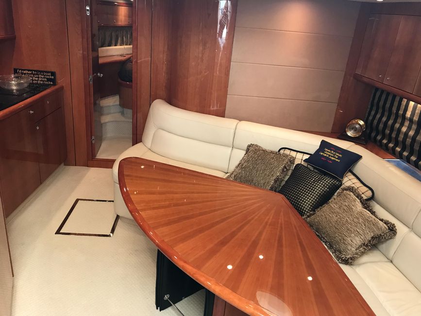 Sunseeker 53 Portofino Yacht Interior Salon Settee
